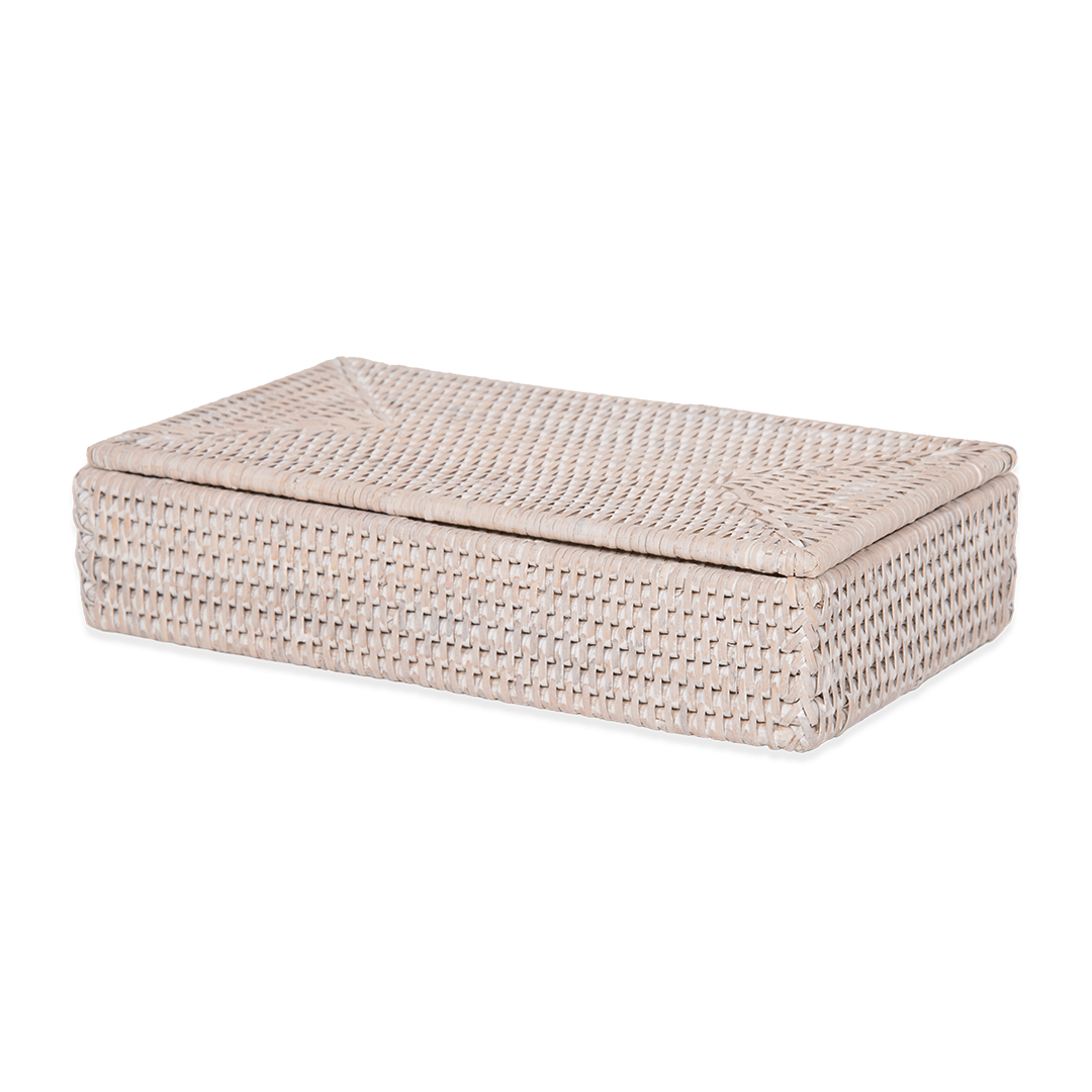 Бокс с крышкой Decor Walther, BASKET BMD, 6 x 30 x 16 см, цвет ротанг светлый